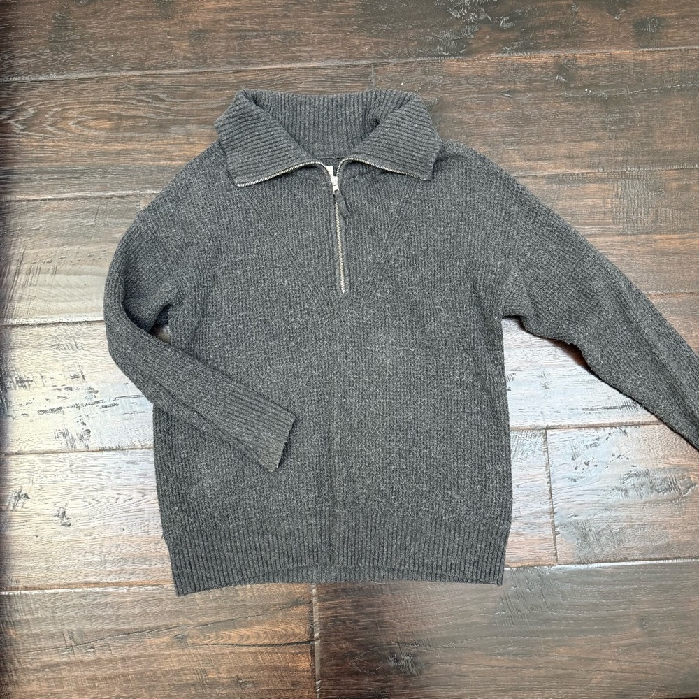 Aerie Knit Quarter Zip Sweater